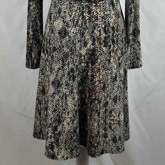Jones New York Brown Tan Animal Print Faux Wrap Career Dress NWOT Size 8 - Picture 7 of 13